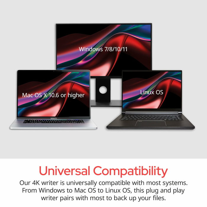 Verbatim Grabador Slimline Blu-ray Externo USB-C Ultra HD 4K