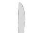 Kinvara Set 12 Cuchillo Plástico Plateado 10x26x1 cm (Set de 48)