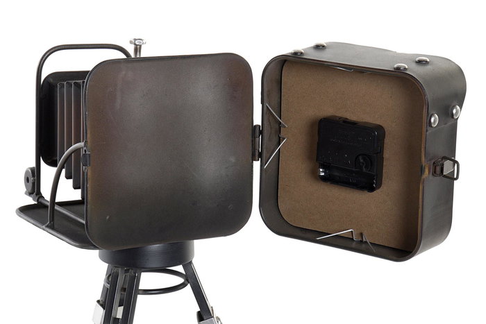 DKD Home Decor Reloj Vintage 26 x 32.5 x 17 cm Metal Cristal MDF