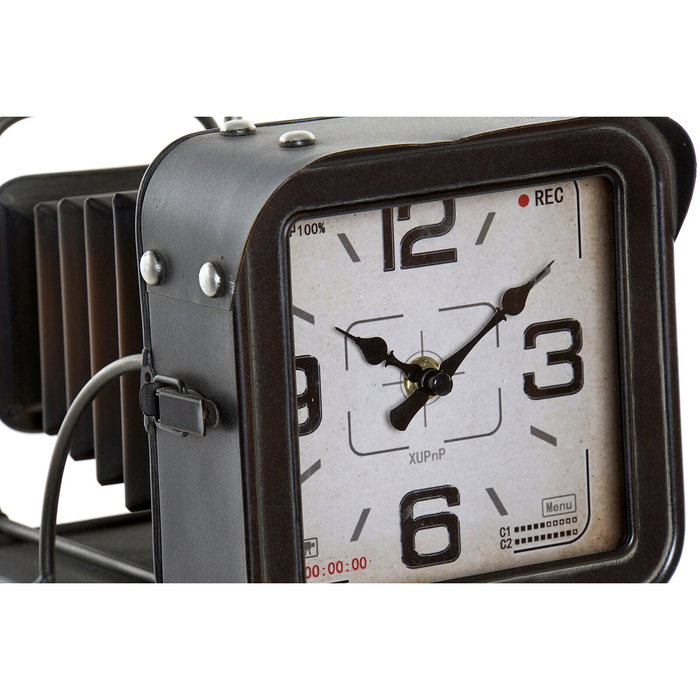 DKD Home Decor Reloj de Metal y Cristal Estilo Vintage