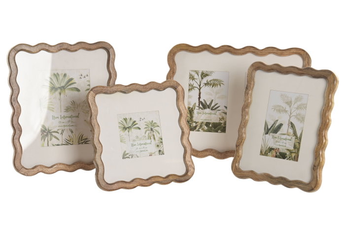 DKD Home Decor Marco Multifoto Mango 36x2x27,5 Marrón y Blanco