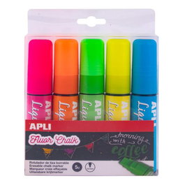 Marcador Pizarra Apli Chalk Paparel 10X15Mm Surtido Blister De 5