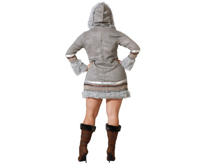 Disfraz Esquimal Gris Mujer Adulto XXL