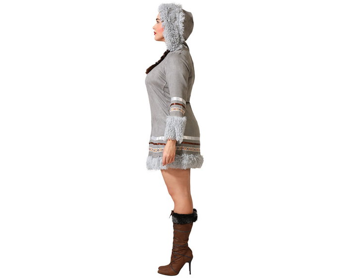 Disfraz Esquimal Gris Mujer Adulto XXL