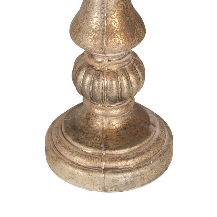 Portavelas Blanco Óxido Cristal 13 X 13 X 31 cm