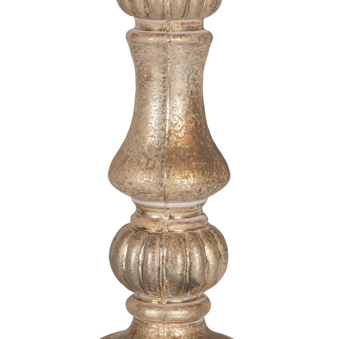 Portavelas Blanco Óxido Cristal 13 X 13 X 31 cm