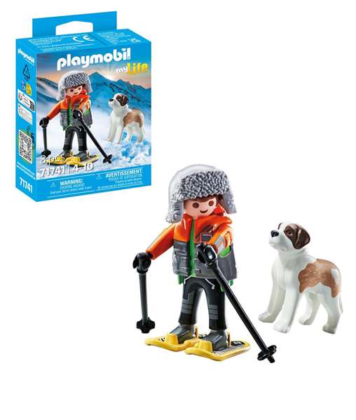 Playmobil My Life Figura Senderista con San Bernardo para niños a partir de 3 años, juguete de montaña y aventura Playmobil My Life Figura Senderista con San Bernardo para niños a partir de 3 años, juguete de montaña y aventura