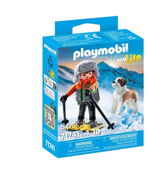 Playmobil My Life Figura Senderista con San Bernardo para niños a partir de 3 años, juguete de montaña y aventura Playmobil My Life Figura Senderista con San Bernardo para niños a partir de 3 años, juguete de montaña y aventura