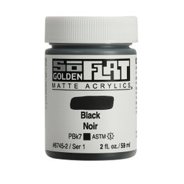 Golden SoFlat Colores Acrílicos Negro 2 Oz. / 59 ml