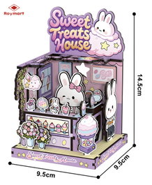 ROYMART Puzzle madera sweet rabbit house 57 piezas
