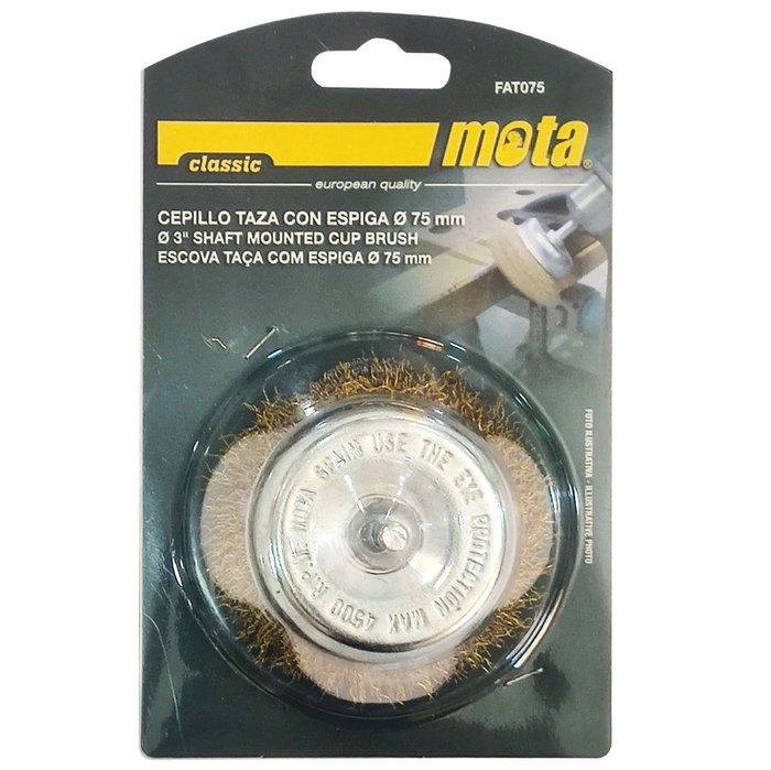Mota Herramientas Cepillo hobby copa con espiga Ø 75 mm