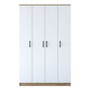 Hanah Home Armario BA116 - 2247 Nogal y Blanco 120x190.8x47.3 cm