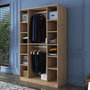 Hanah Home Armario BA116 - 2247 Nogal y Blanco 120x190.8x47.3 cm