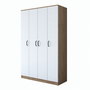 Hanah Home Armario BA116 - 2247 Nogal y Blanco 120x190.8x47.3 cm
