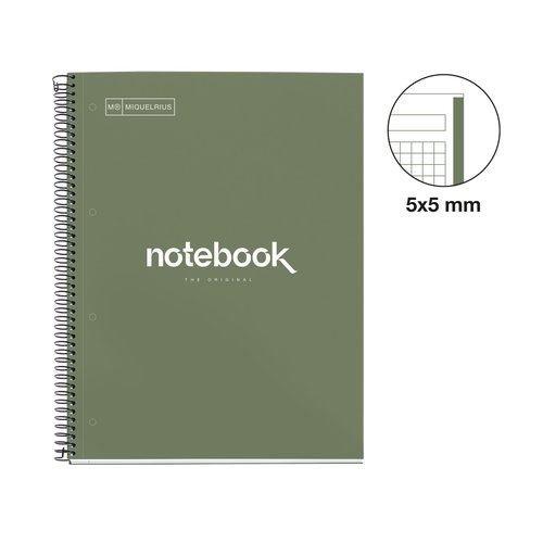 Miquelrius Cuaderno Espiral Emotions A4 Verde 80 Hojas Cuadriculado 5 mm Miquelrius Cuaderno Espiral Emotions A4 Verde 80 Hojas Cuadriculado 5 mm