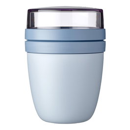 MEPAL Contenedor de comida Ellipse Nordic Blue 0,5 + 0,2 L