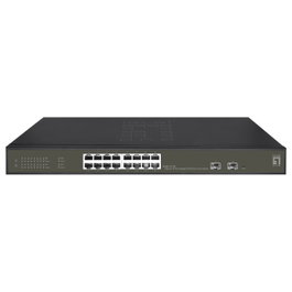 LevelOne GES-2118P Hilbert Switch 18 Puertos Gigabit PoE+ (16 PoE+ y 2 SFP)