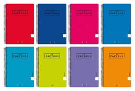 Bloc Papyrus Tapa Normal 4º 80H Pauta 2.5 90G Col.Surt. (Set de 10)