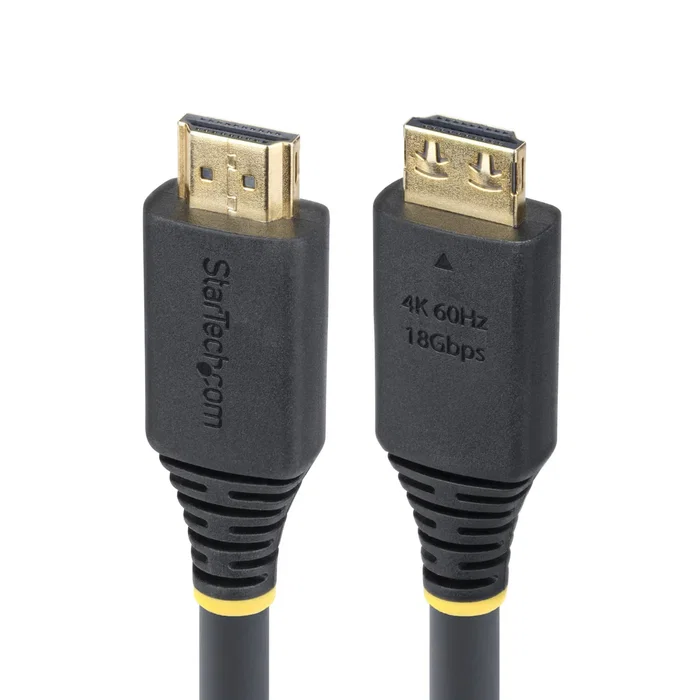 StarTech.com HDMI2-CABLE-GRIP-7M Cable HDMI High Speed 7 m Macho-Macho, 4K 60Hz HDR, 1440p 144Hz, Blindado, 18Gbps, HDCP 2.2, HDR10, Audio 32 Canales, Negro