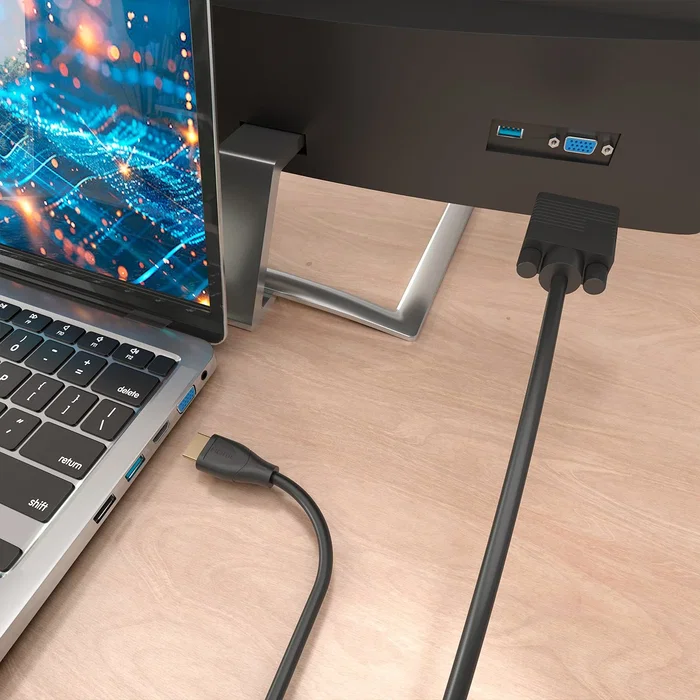 Aisens Cable Conversor HDMI a SVGA, 2.0m, Negro