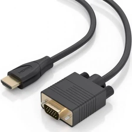 Aisens Cable Conversor A122-1012 HDMI a VGA SVGA, Macho a Macho, 2 Metros, Negro, Soporta 1080p y UXGA 1600x1200, HDCP 1.2, Plug and Play