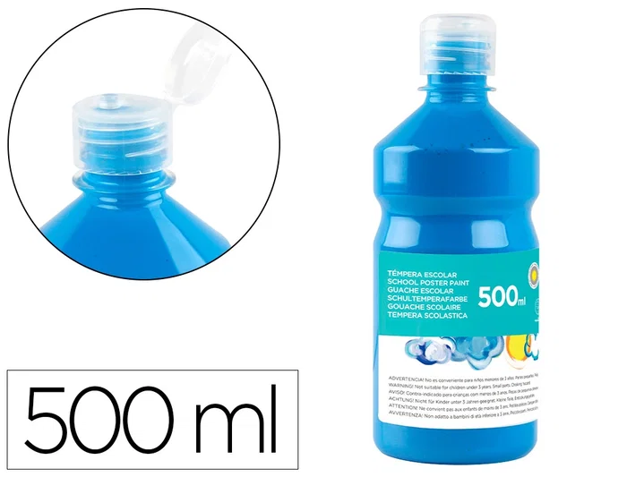 Liderpapel Tempera Escolar Superlavable Azul 500 ml Liderpapel Tempera Escolar Superlavable Azul 500 ml