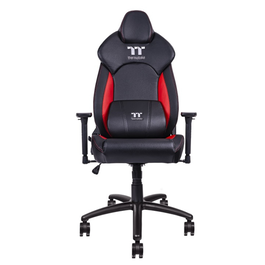 Thermaltake Silla para Videojuegos GGC-VCO-BRLWDS-01, Butaca para Jugar, Asiento Acolchado, Negro, Rojo