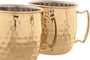 DKD Home Decor Mug Loft Dorado Inox 480ml Set de 2 Piezas 9.5 x 9 x 12 cm