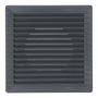 Edm Rejilla ventilación cuadrada empotrable ø 100mm 170x170x11,5mm ABS gris con mosquitera