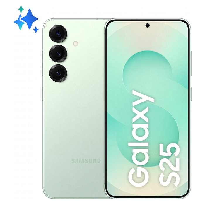 Samsung Galaxy S25 Smartphone 6.2" 128GB 12GB RAM 5G Dynamic AMOLED 2X 120Hz Snapdragon 8 Elite Android 15 Triple Camara 50MP IP68 Color Menta Samsung Galaxy S25 Smartphone 6.2" 128GB 12GB RAM 5G Dynamic AMOLED 2X 120Hz Snapdragon 8 Elite Android 15 Triple Camara 50MP IP68 Color Menta