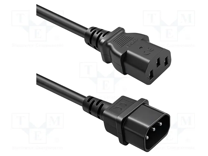 QOLTEC Cable de alimentación H05VV-F 3G1mm2 IEC C13/C14 2m QOLTEC Cable de alimentación H05VV-F 3G1mm2 IEC C13/C14 2m