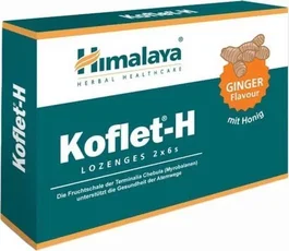 HIMALAYA Koflet Pastillas Garganta Jengibre para Vías Respiratorias 12 Comprimidos