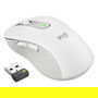 Logitech Signature M650 L Ratón Inalámbrico Bluetooth Bolt USB Receptor, Blanco, Diseñado para Mano Derecha, Tamaño L