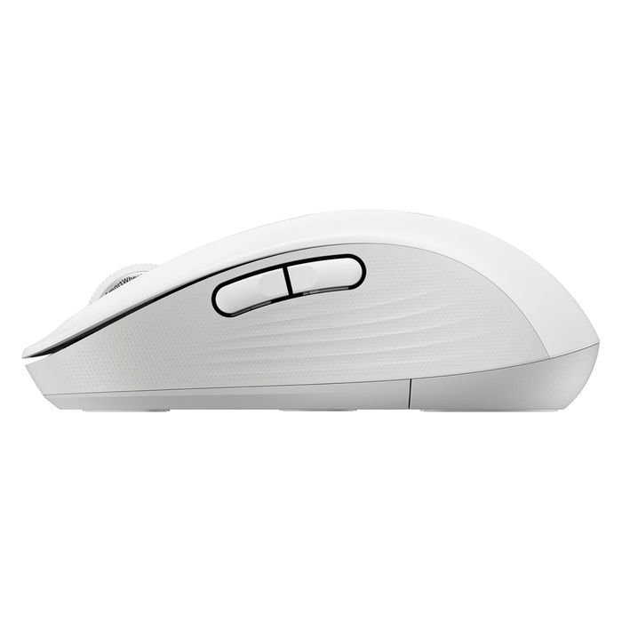 Logitech Signature M650 L Ratón Inalámbrico Bluetooth Bolt USB Receptor, Blanco, Diseñado para Mano Derecha, Tamaño L