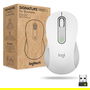 Logitech Signature M650 L Ratón Inalámbrico Bluetooth Bolt USB Receptor, Blanco, Diseñado para Mano Derecha, Tamaño L