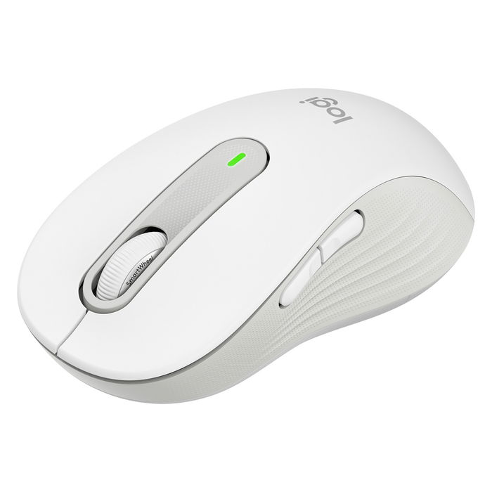 Logitech Signature M650 L Ratón Inalámbrico Bluetooth Bolt USB Receptor, Blanco, Diseñado para Mano Derecha, Tamaño L