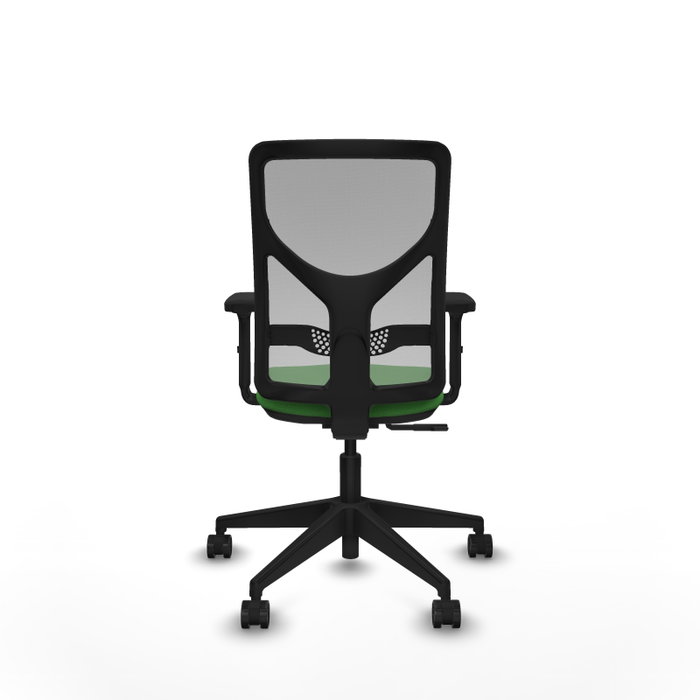 PIQUERAS Y CRESPO Silla de oficina Motilla con mecanismo Sincro, Verde y Gris