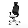 PIQUERAS Y CRESPO Silla de oficina Cilanco con mecanismo Sincro/Traslack Blanco y Negro