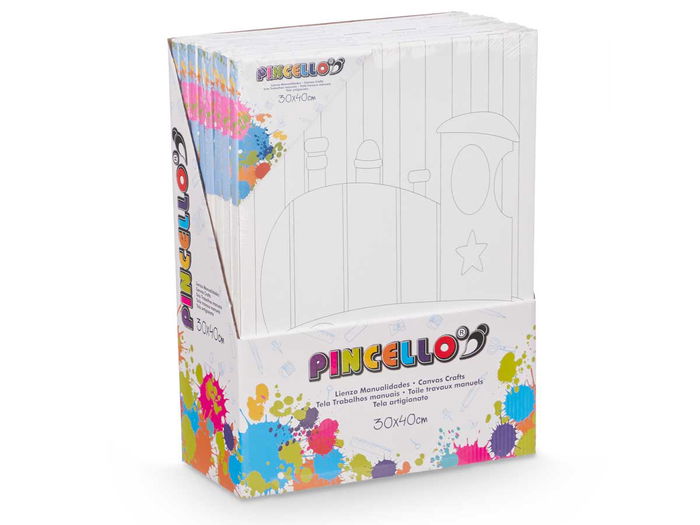 Pincello Lienzo Manualidad 30 x 40 cm Vehículos Surtidos (Set de 16)