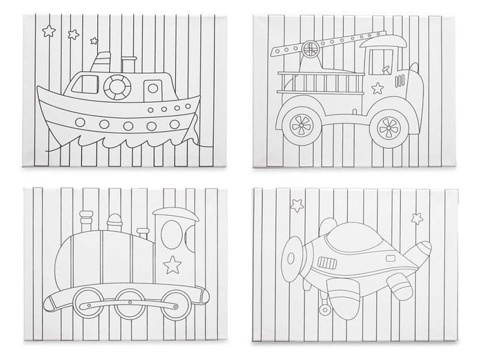 Pincello Lienzo Manualidad 30 x 40 cm Vehículos Surtidos (Set de 16)