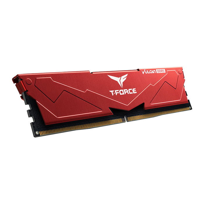 Team Group T-Force Vulcan FLRD532G6000HC30DC01, Memoria RAM 32GB (2x16GB) DDR5 6000MHz CL30, 1.35V, Intel XMP 3.0, Disipador Rojo para PC