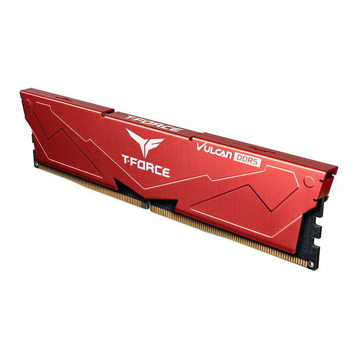 Team Group T-Force Vulcan FLRD532G6000HC30DC01, Memoria RAM 32GB (2x16GB) DDR5 6000MHz CL30, 1.35V, Intel XMP 3.0, Disipador Rojo para PC
