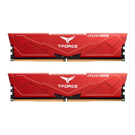 Team Group T-Force Vulcan DDR5 RAM 32GB (2x16GB) 6000MHz CL30 DIMM Rojo Kit de Memoria para PC - VULCAN FLRD532G6000HC30DC01