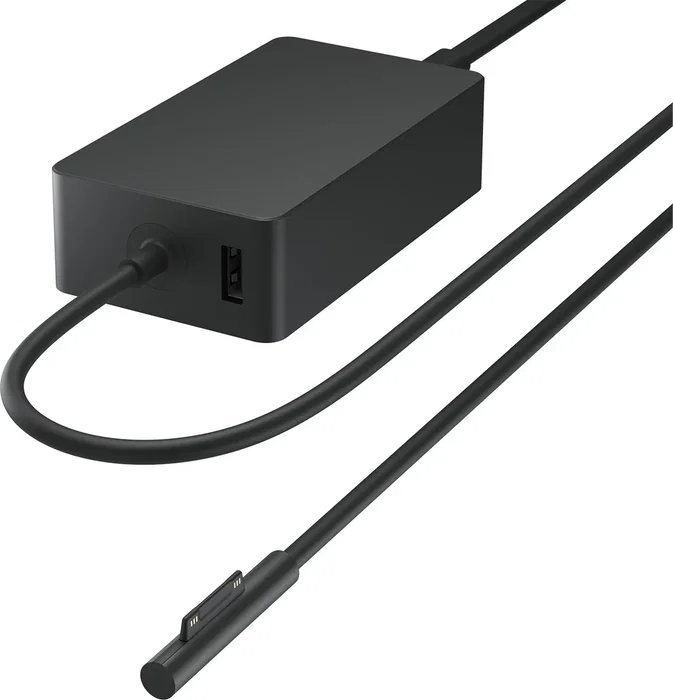 Microsoft Cargador/Cable de Alimentación AC 65W 1.7m Negro - Compatible con Surface Pro, Go, Laptop, Book y Studio