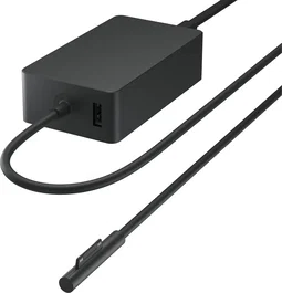 Microsoft Cargador/Cable de Alimentación AC 65W 1.7m Negro - Compatible con Surface Pro, Go, Laptop, Book y Studio