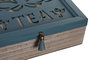 DKD Home Decor Caja Organizadora de Infusiones Oriental de MDF Natural y Verde - Almacenaje de Té y Hierbas - 24x8x24 cm