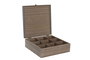DKD Home Decor Caja Organizadora de Infusiones Oriental de MDF Natural y Verde - Almacenaje de Té y Hierbas - 24x8x24 cm