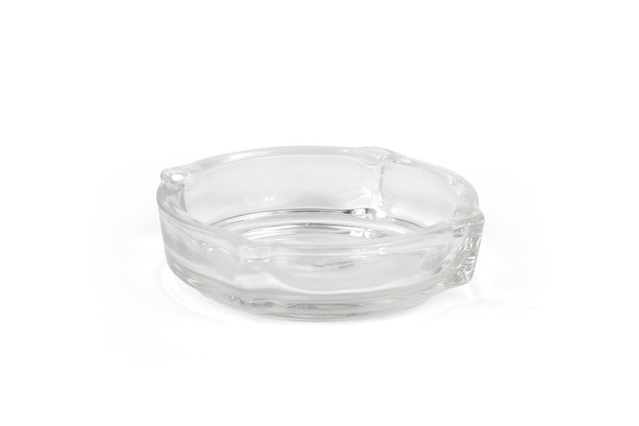 Inde Cenicero de Vidrio Redondo, 10 cm de Diámetro x 3.5 cm de Profundidad, para Hogar o Exterior (36 Unidades)