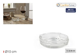 Inde Cenicero de Vidrio Redondo, 10 cm de Diámetro x 3.5 cm de Profundidad, para Hogar o Exterior (36 Unidades)