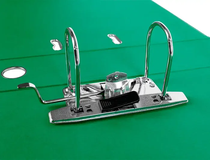 Liderpapel Archivador de Palanca Forrado PVC Verde 75mm